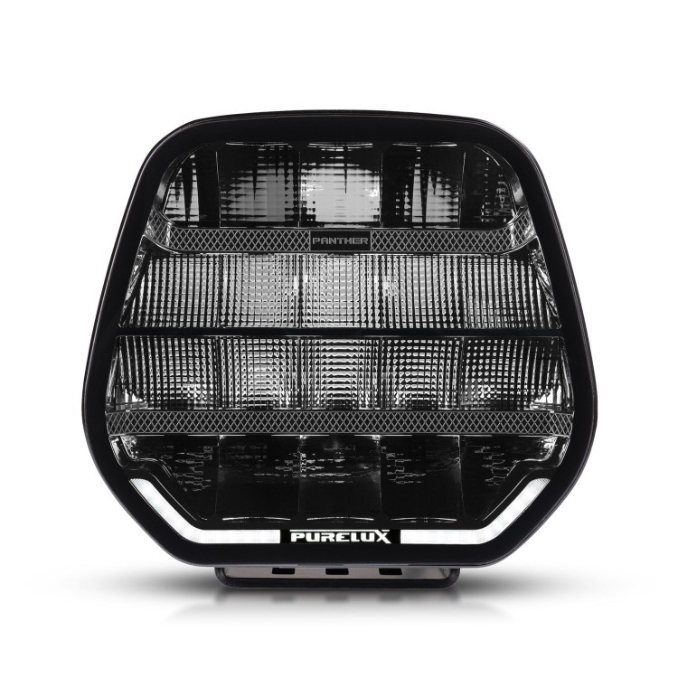 Purelux Panther 9 zestaw 3 lamp drogowych LED 210W z lampą ostrzegawczą R65