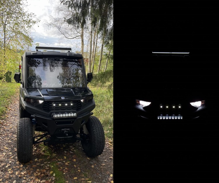 Purelux Panther Flash S800 – Listwa LED 78cm 324W z lampą ostrzegawczą R65 IP69K