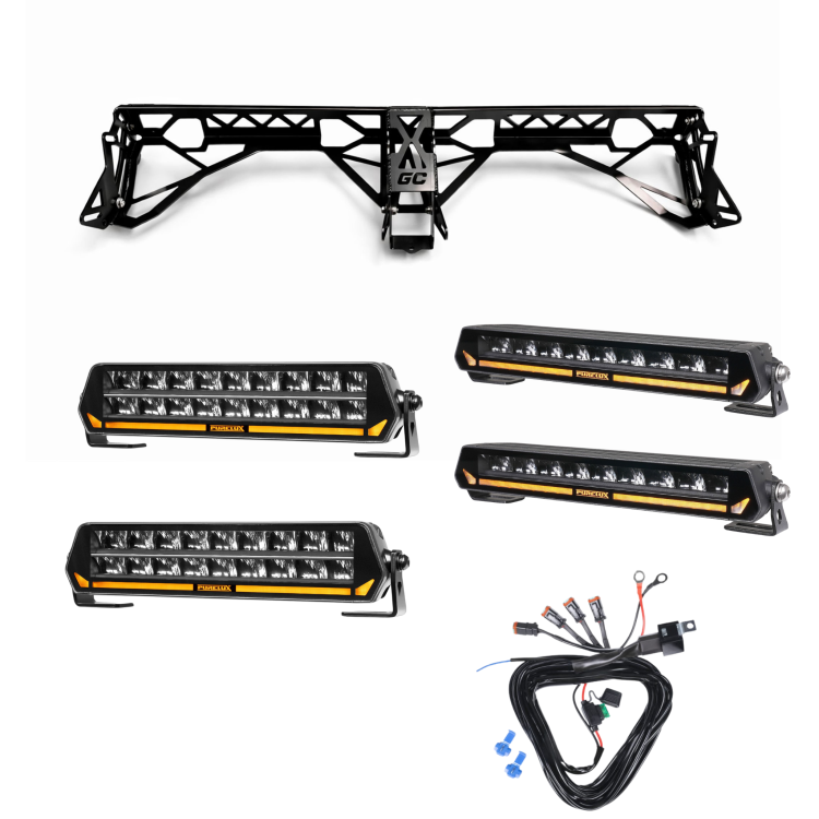 Purelux Panther Rally Pack WRC29 – Zestaw Rajdowy 4 Lampy LED + Mocowanie na Maskę