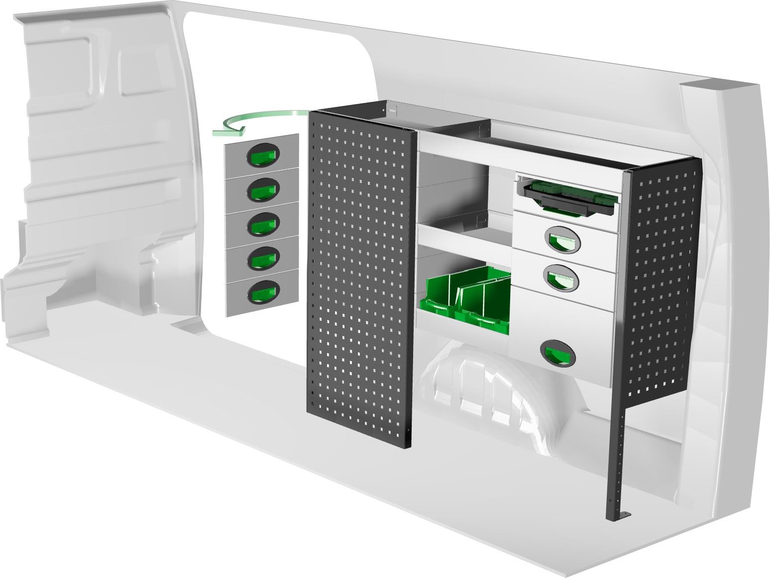 System Edström F41865 Right – zabudowa serwisowa do Citroen Jumpy L2