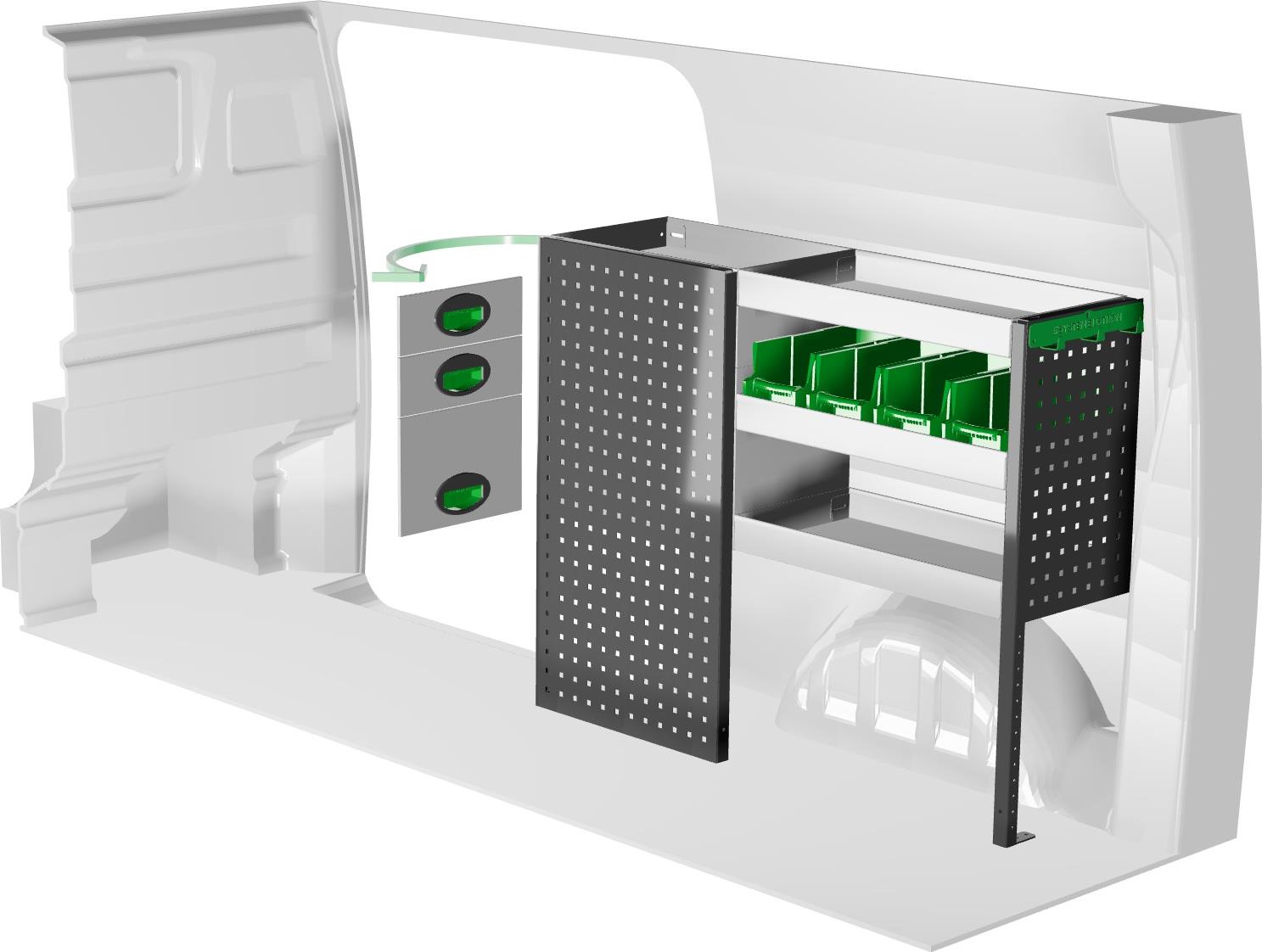 System Edström F42123 Right – zabudowa serwisowa do Citroëna Jumpy L2 – logo/grafika