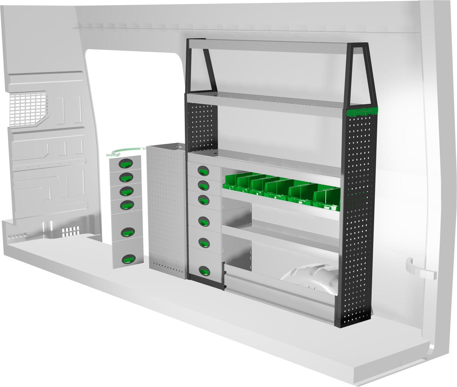 Zabudowa serwisowa F42173 prawa System Edström do MAN TGE i Volkswagen Crafter
