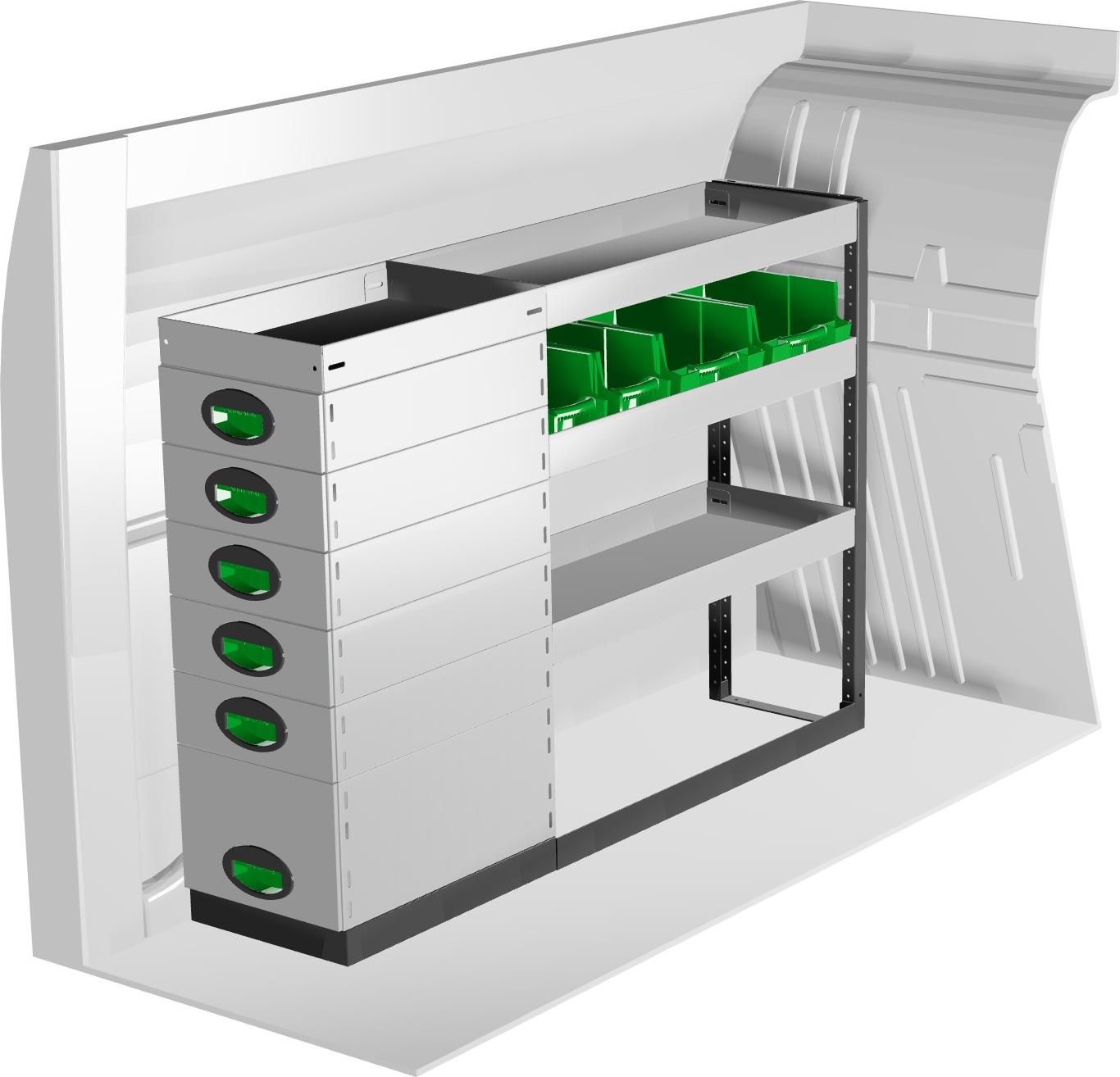 Lewa zabudowa samochodu dostawczego F43102 System Edström