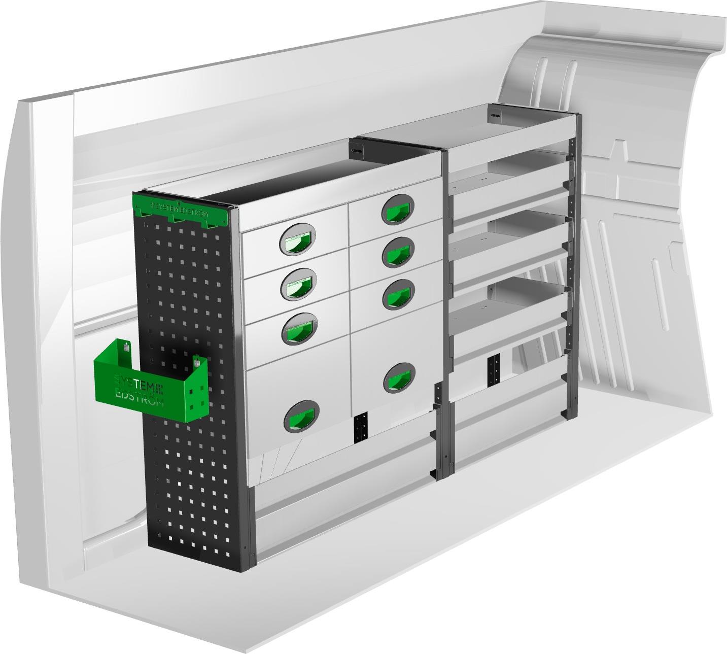 System Edström – zabudowa do vana (grafika górna)