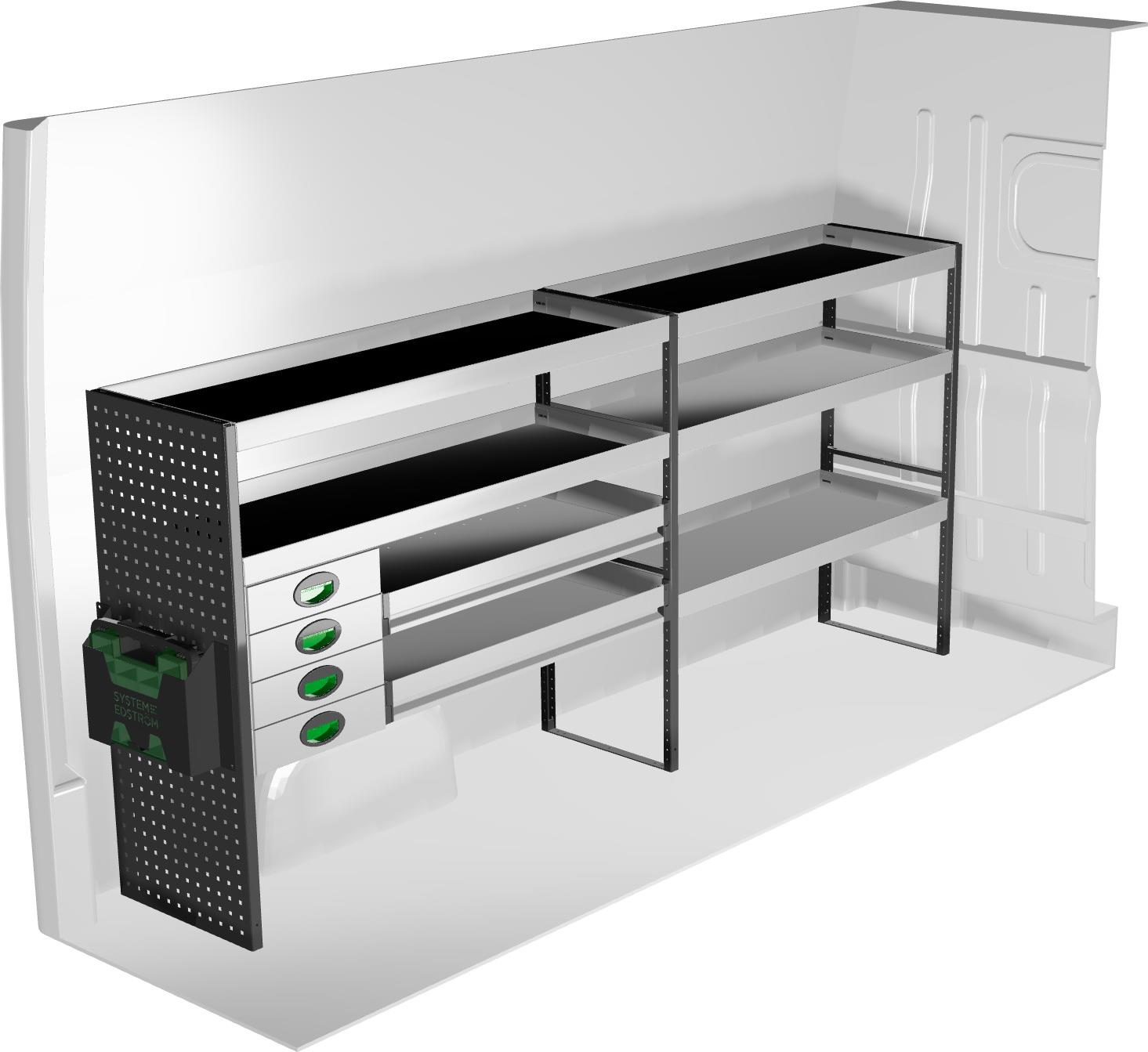 Lewa zabudowa samochodu dostawczego F45042 System Edström