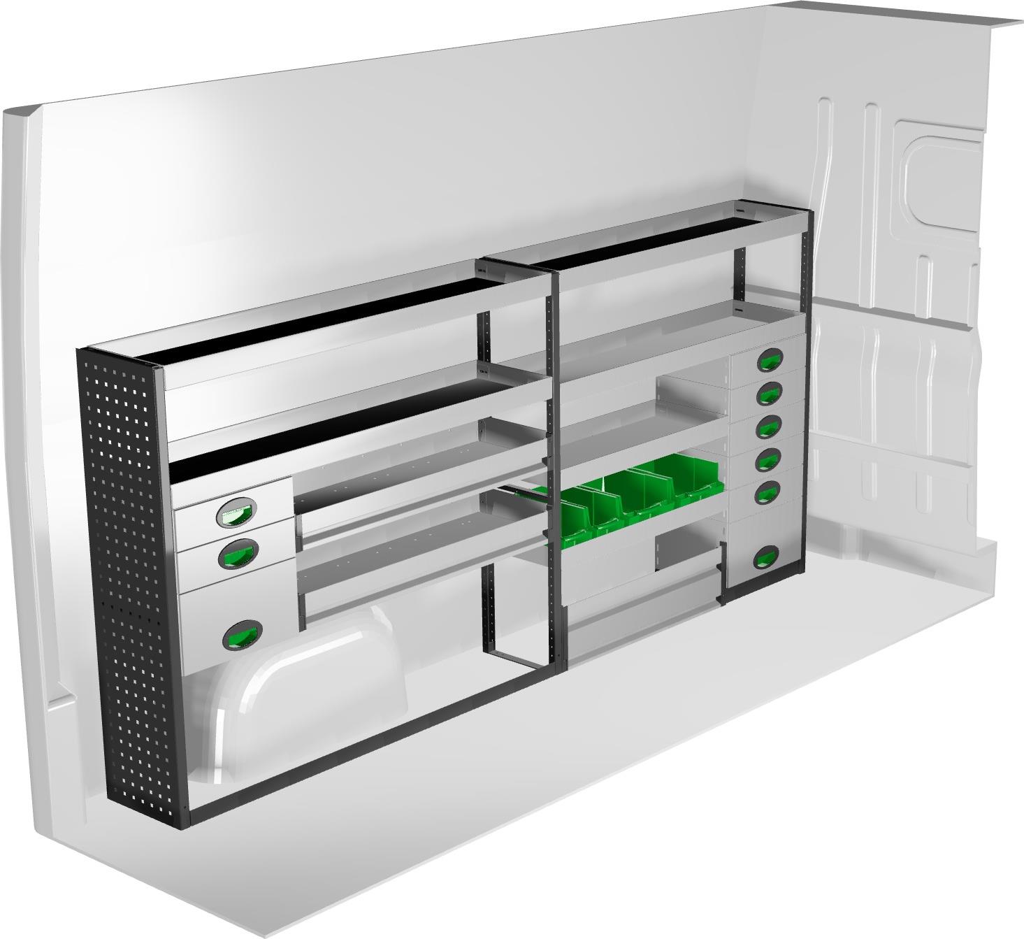 Lewa zabudowa samochodu dostawczego F45050 System Edström