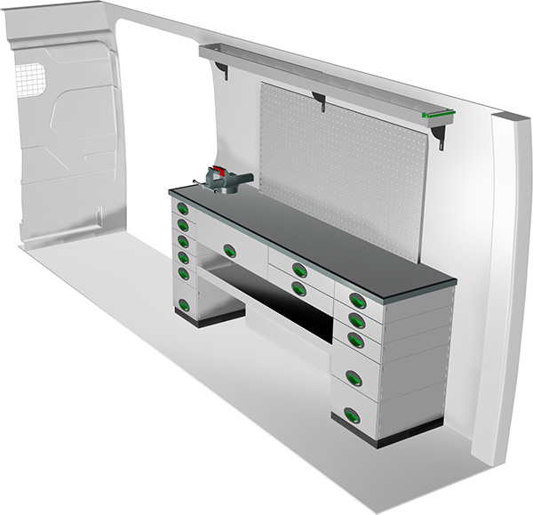 Zabudowa serwisowa System Edström F45705 prawa do Ford Transit FWD L4H2 14-