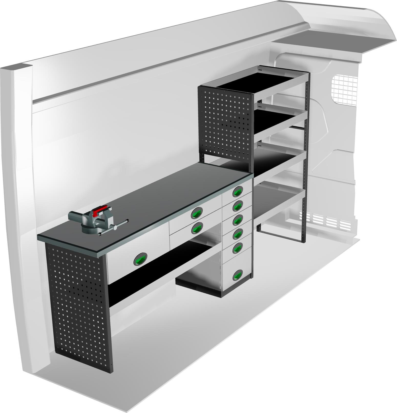 Zabudowa serwisowa System Edström F45714 do Ford Transit FWD L2H3 14-
