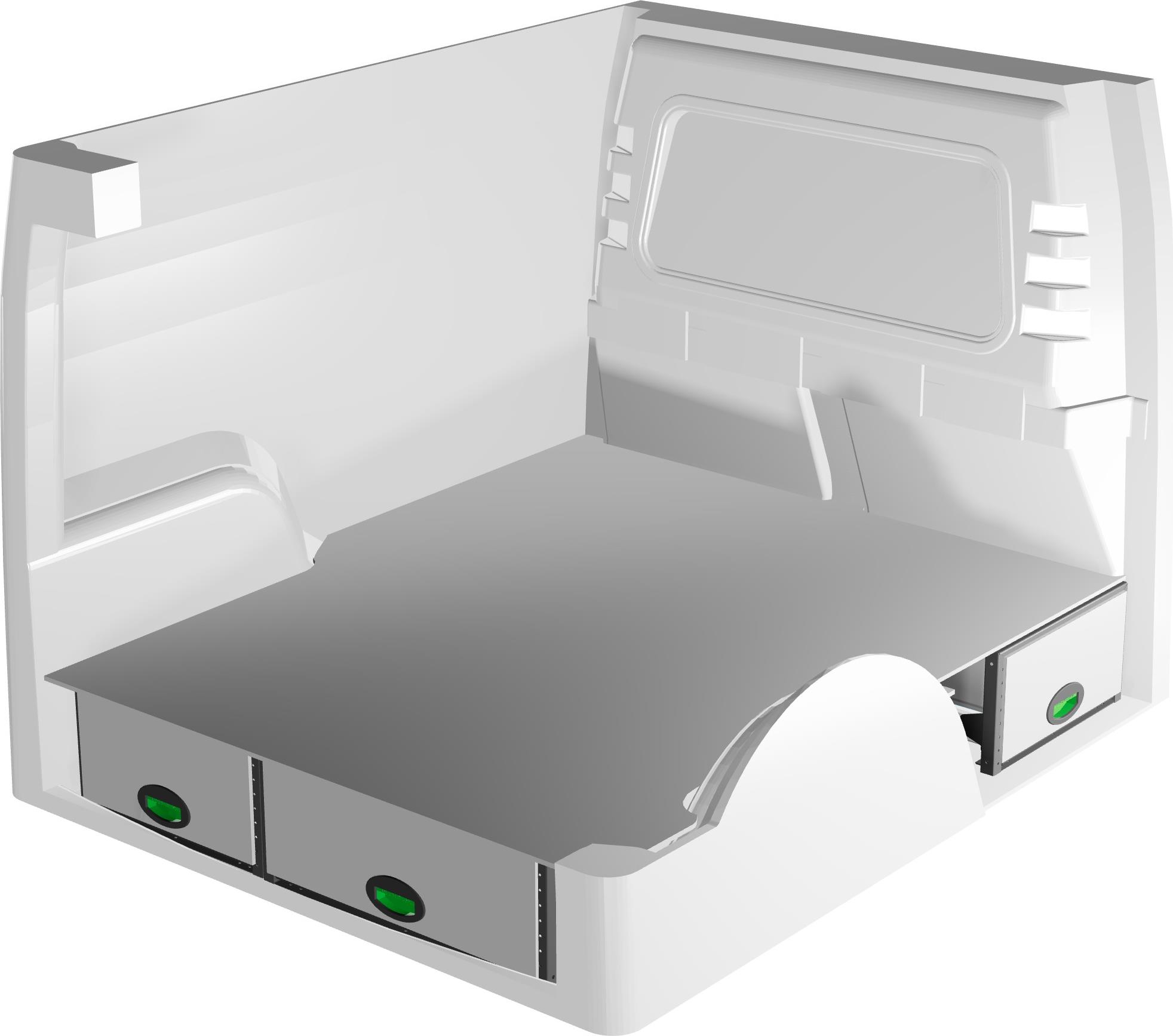 Podniesiona podłoga System Edström F42214 do Ford Connect L1 24- i Caddy 5 L1 21-