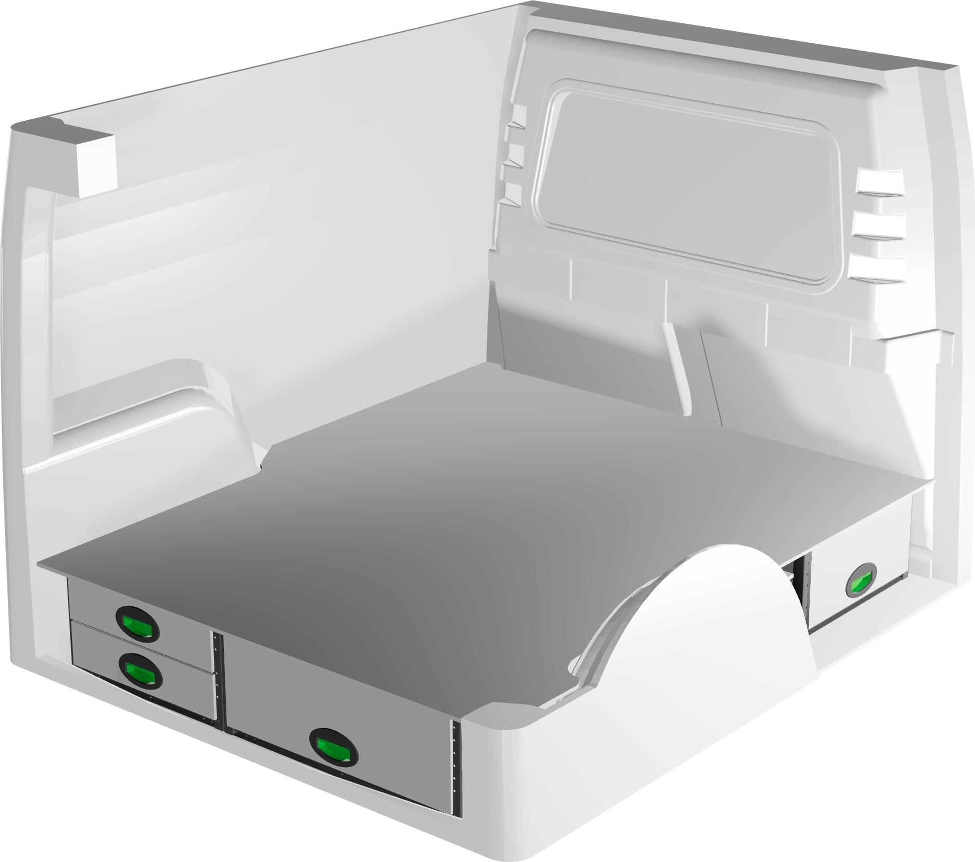 Podniesiona podłoga System Edström F42216 do Ford Connect L1 24- i Caddy 5 L1 21-