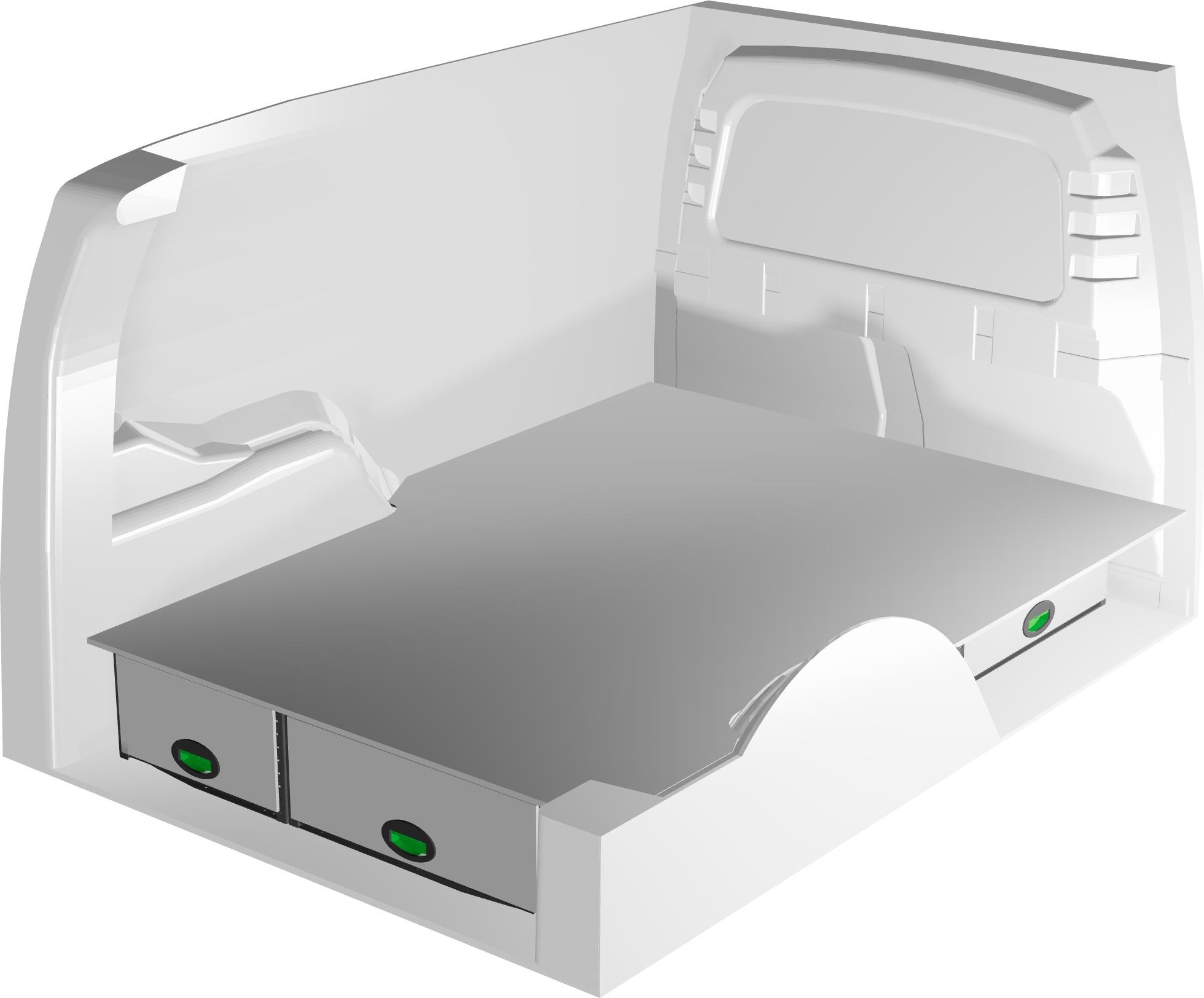 Podniesiona podłoga System Edström F42234 do Ford Connect L2 24- i Volkswagen Caddy 5 L2 21-
