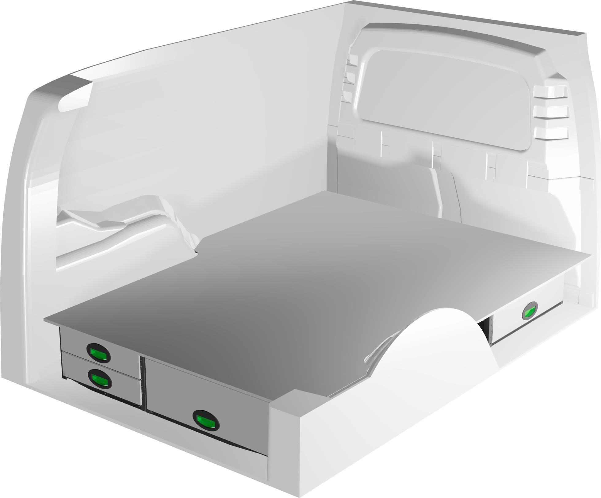 Podniesiona podłoga System Edström F42236 do Ford Connect L2 i Volkswagen Caddy 5 L2