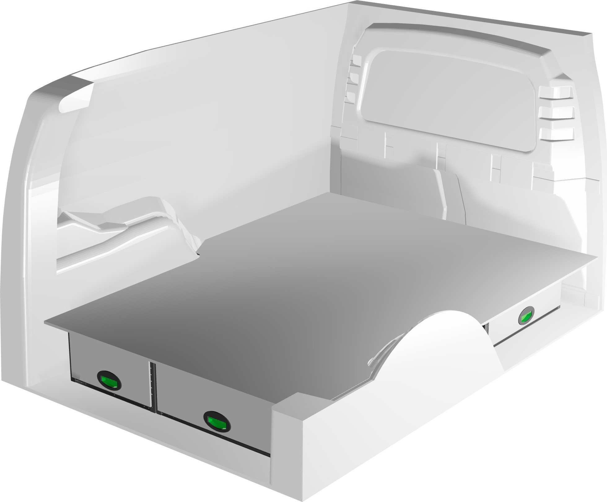 Podniesiona podłoga System Edström F42245 do Ford Connect L2 i Volkswagen Caddy 5 L2