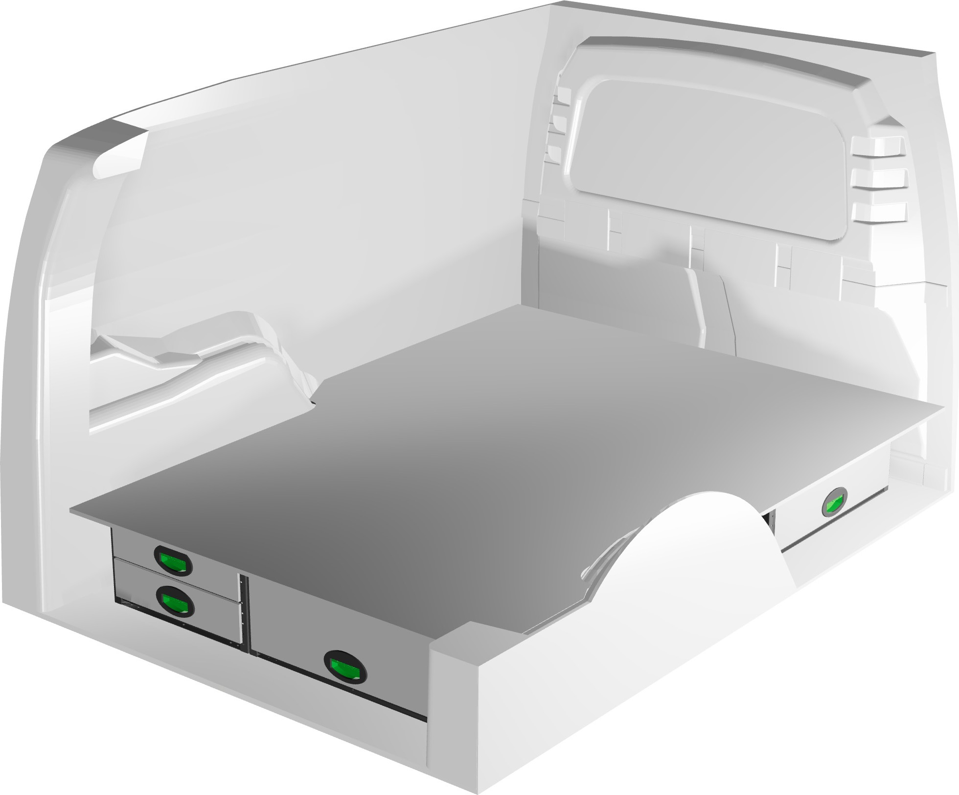 Podniesiona podłoga System Edström F42246 do Ford Connect L2 24- i Volkswagen Caddy 5 L2 21-