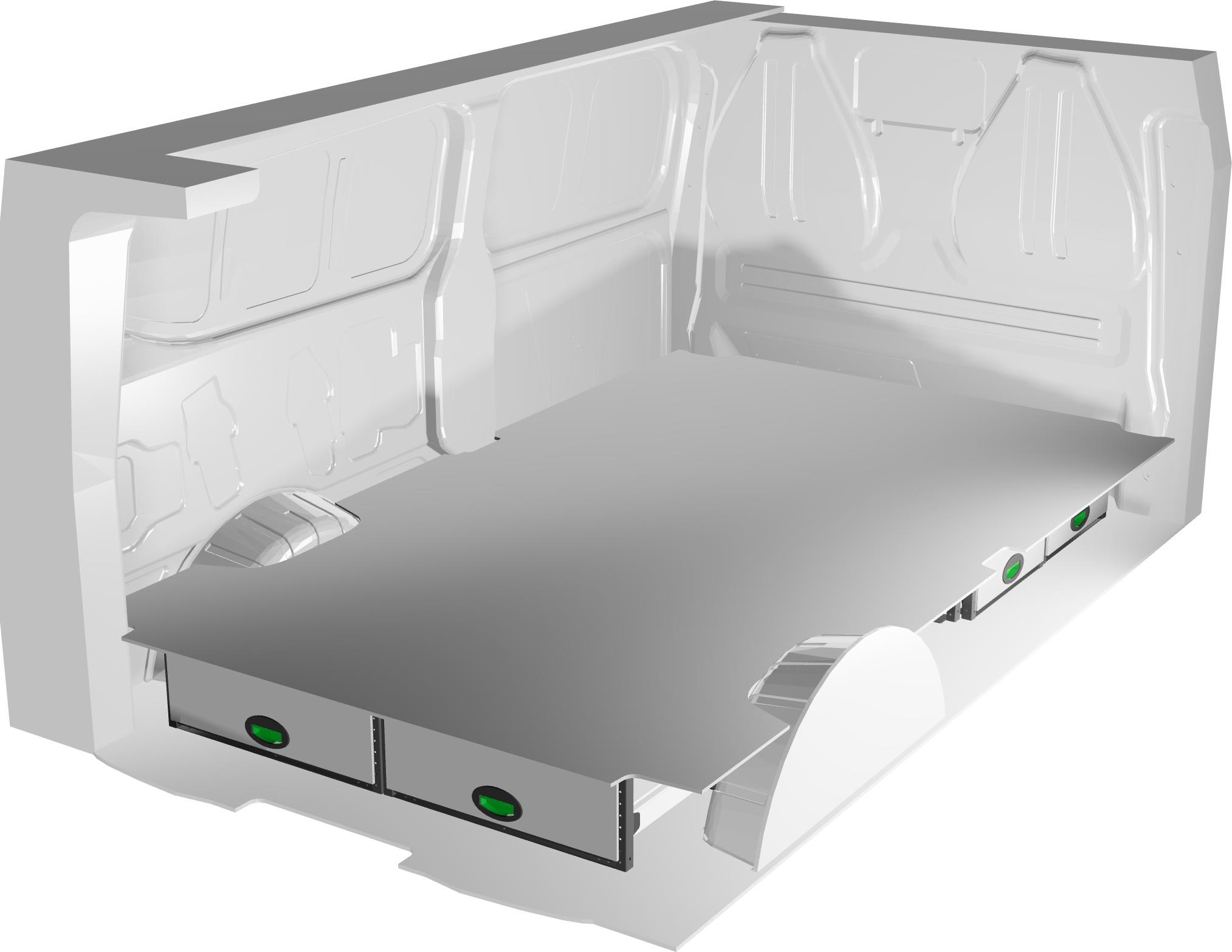 Podniesiona podłoga System Edström F49333 do Ford Custom L2 23- i Volkswagen T7 L2