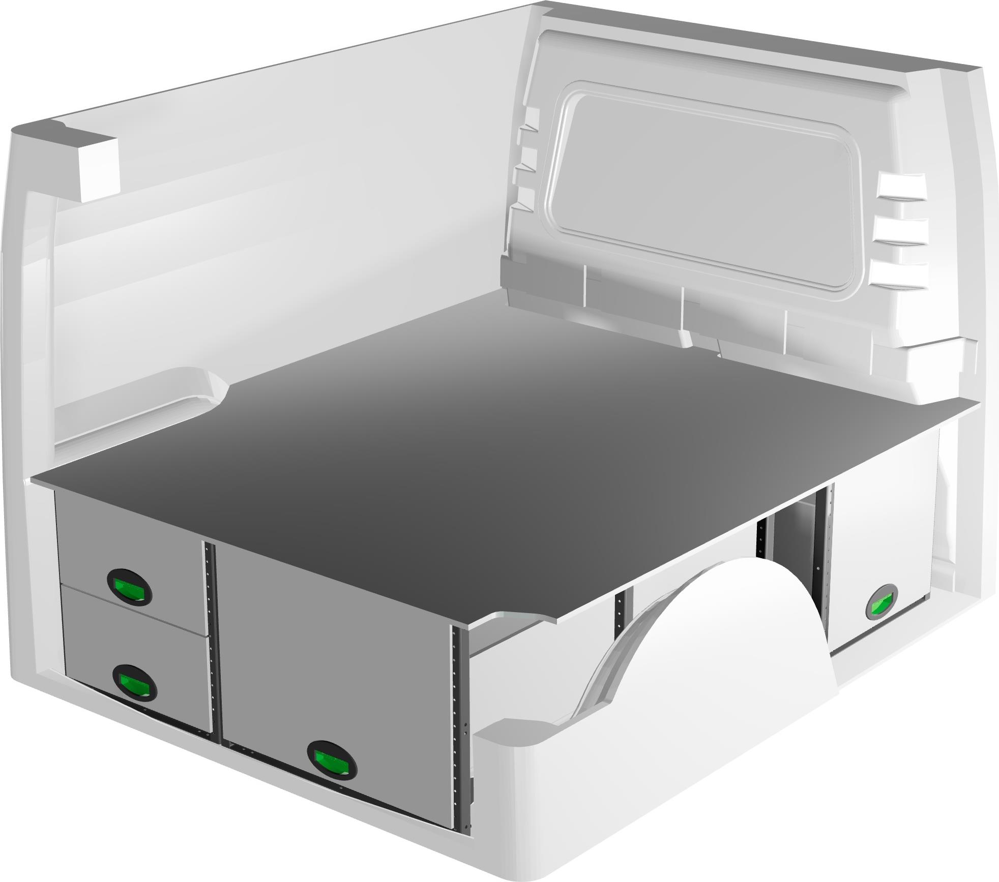 Podniesiona podłoga System Edström F42218 do Ford Connect L1 24- i Caddy 5 L1 21-