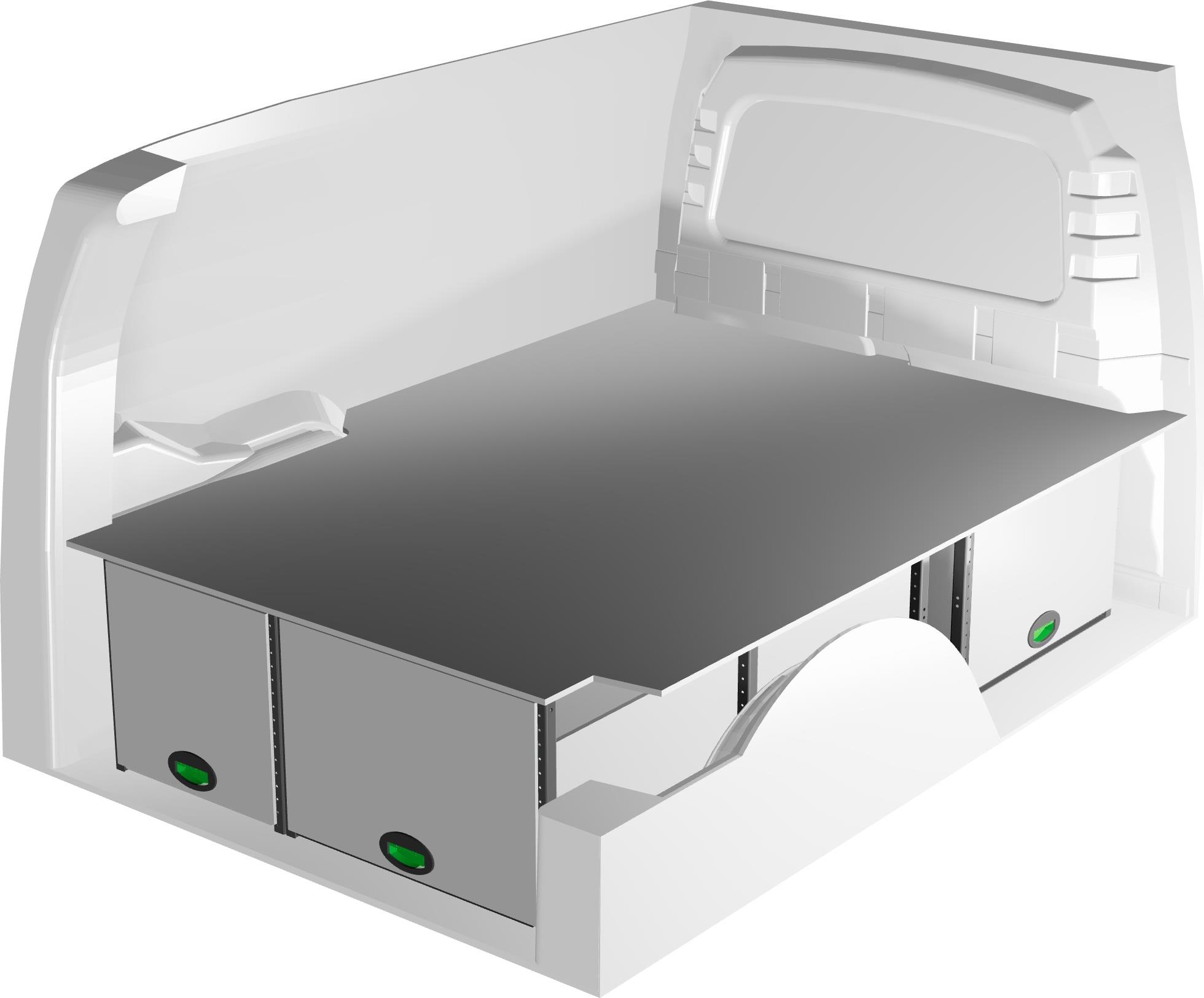 Podniesiona podłoga System Edström F42237 do Ford Connect L2 i Volkswagen Caddy 5 L2