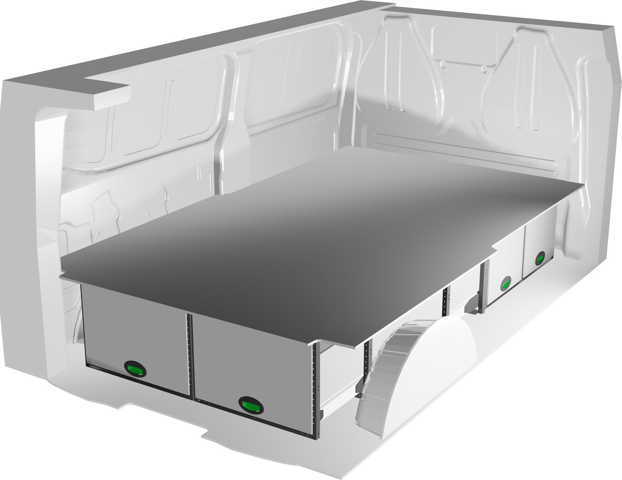 Podniesiona podłoga System Edström F49334 do Ford Custom L2 23- i Volkswagen T7 L2